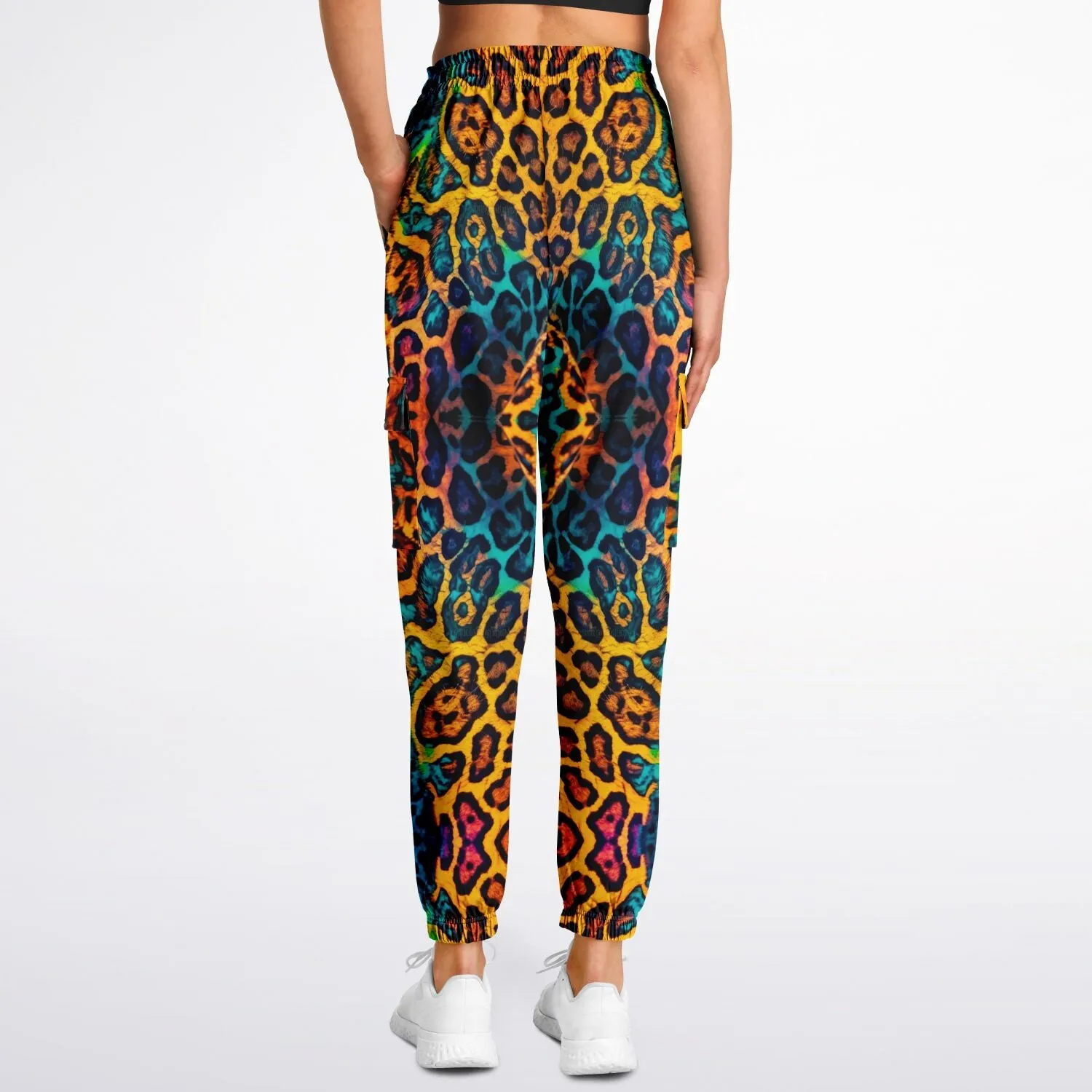 Watercolor Leopard Cargo Sweatpants