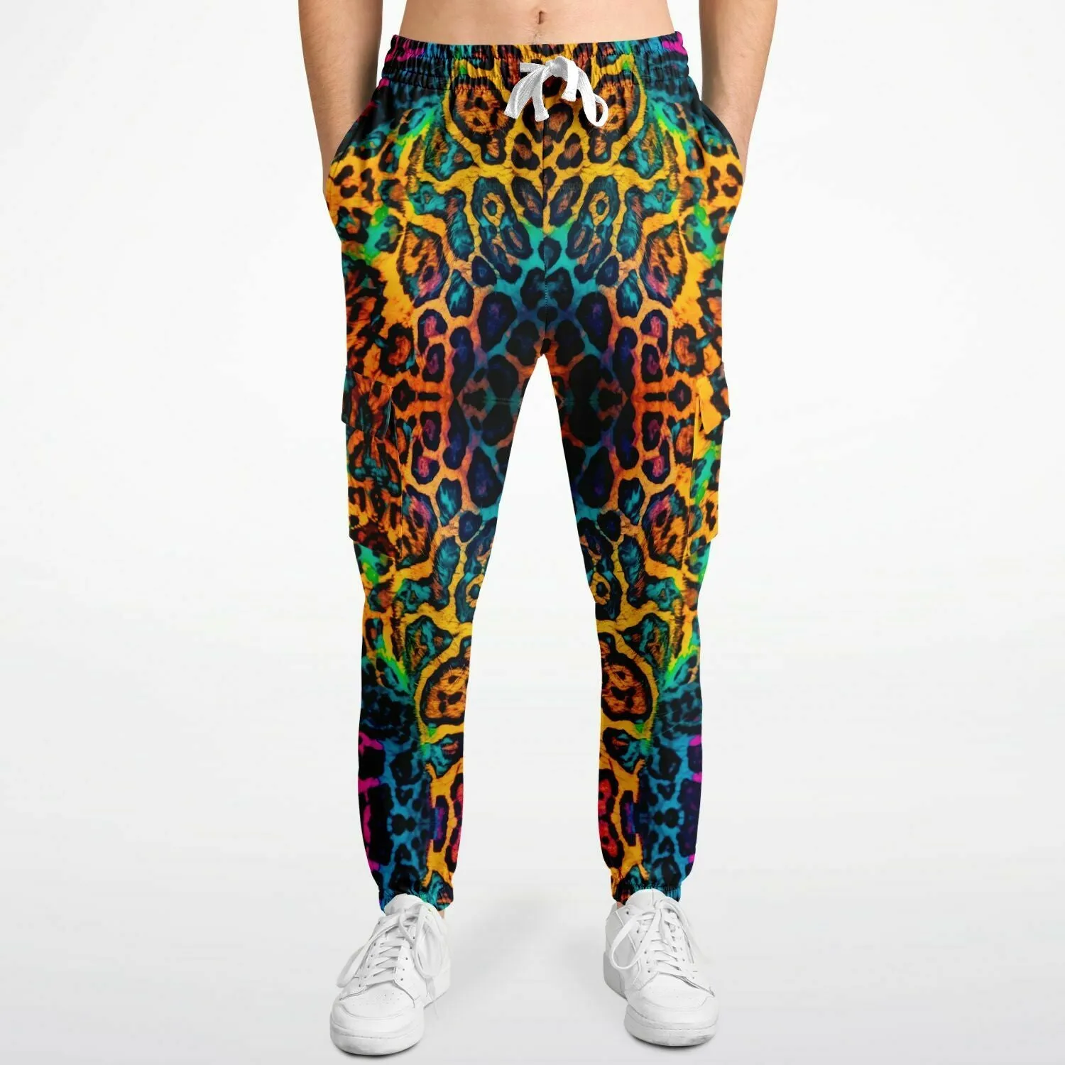 Watercolor Leopard Cargo Sweatpants