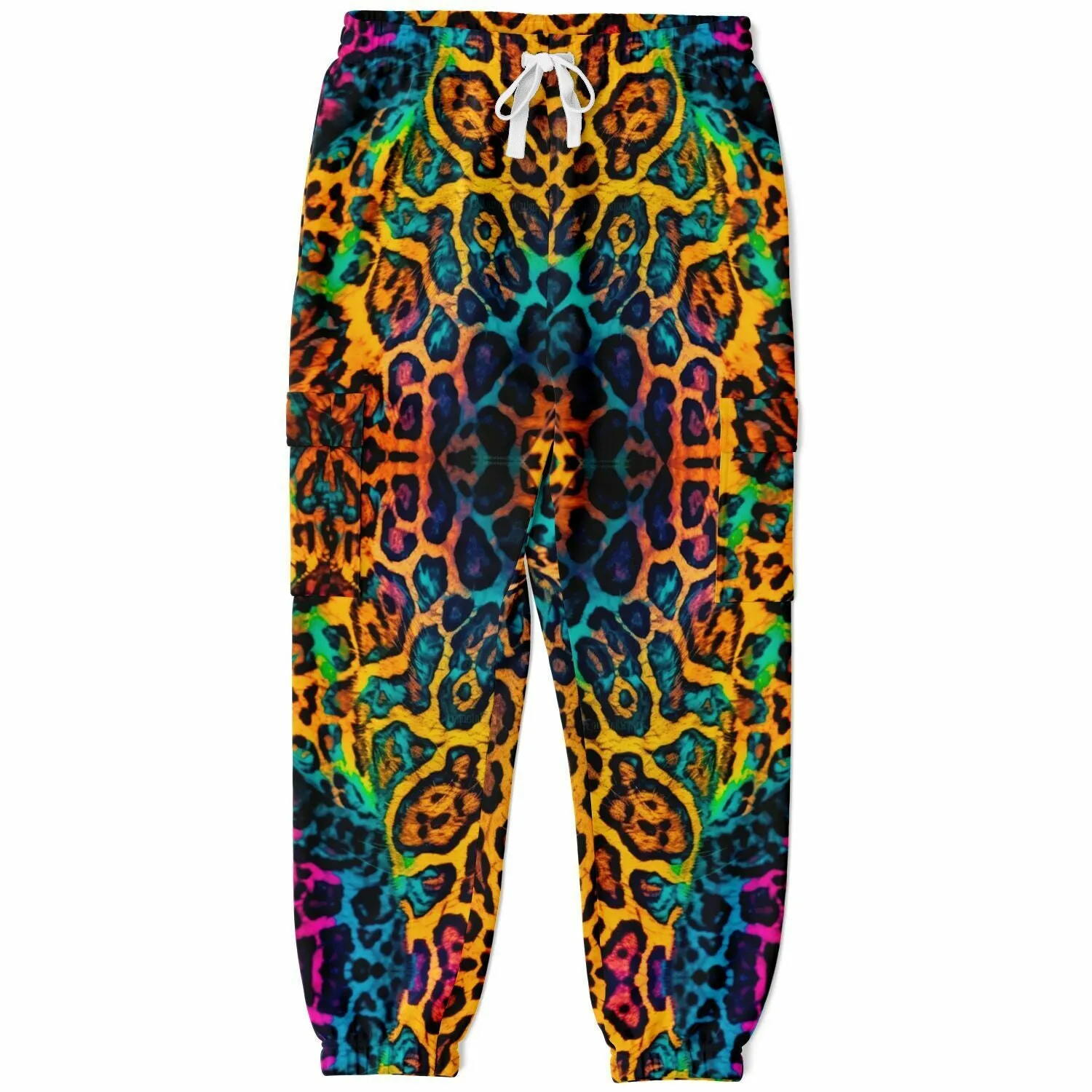 Watercolor Leopard Cargo Sweatpants