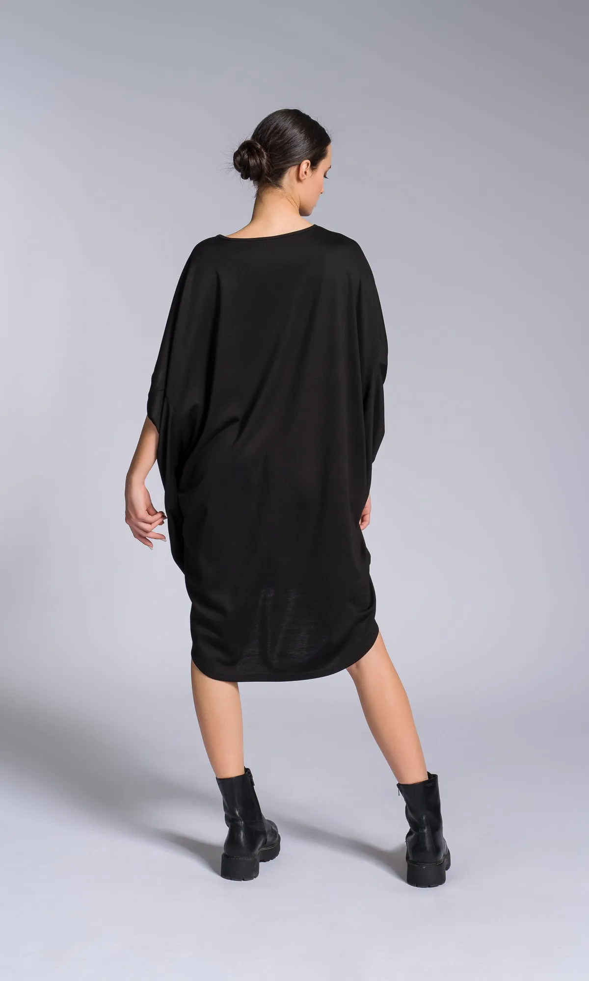 Wide Tucks Asymmetric Dress