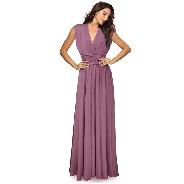 Women Multiway way wrap long maxi dress