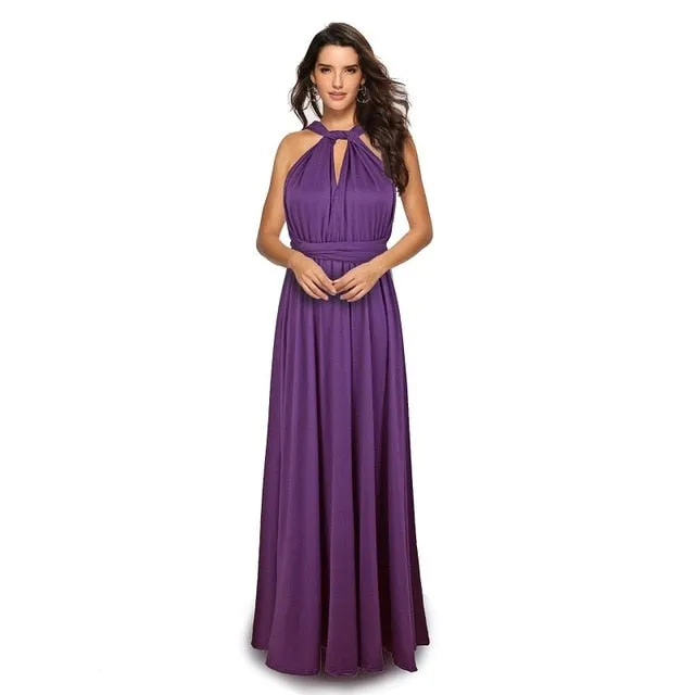 Women Multiway way wrap long maxi dress