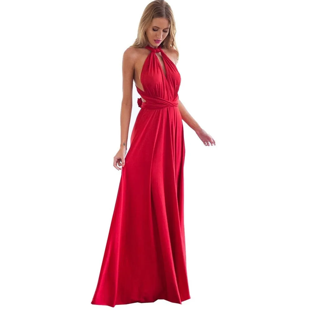 Women Multiway way wrap long maxi dress