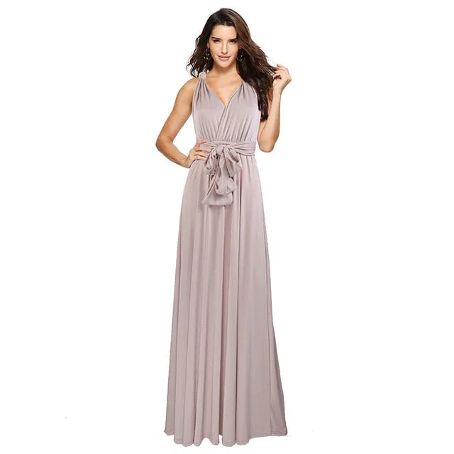 Women Multiway way wrap long maxi dress