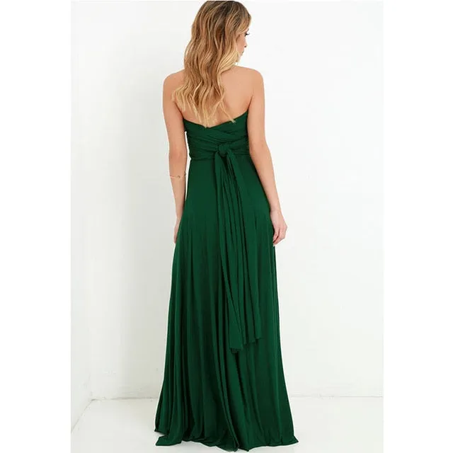 Women Multiway way wrap long maxi dress