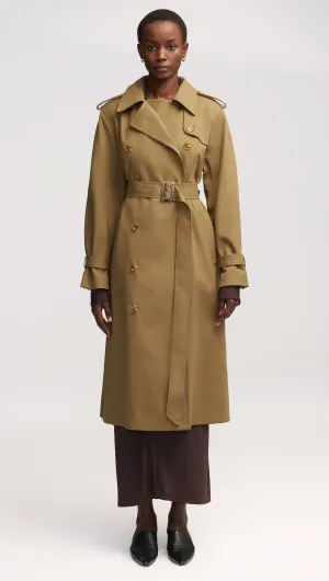 Work Trench in Cotton Twill | Khaki Green