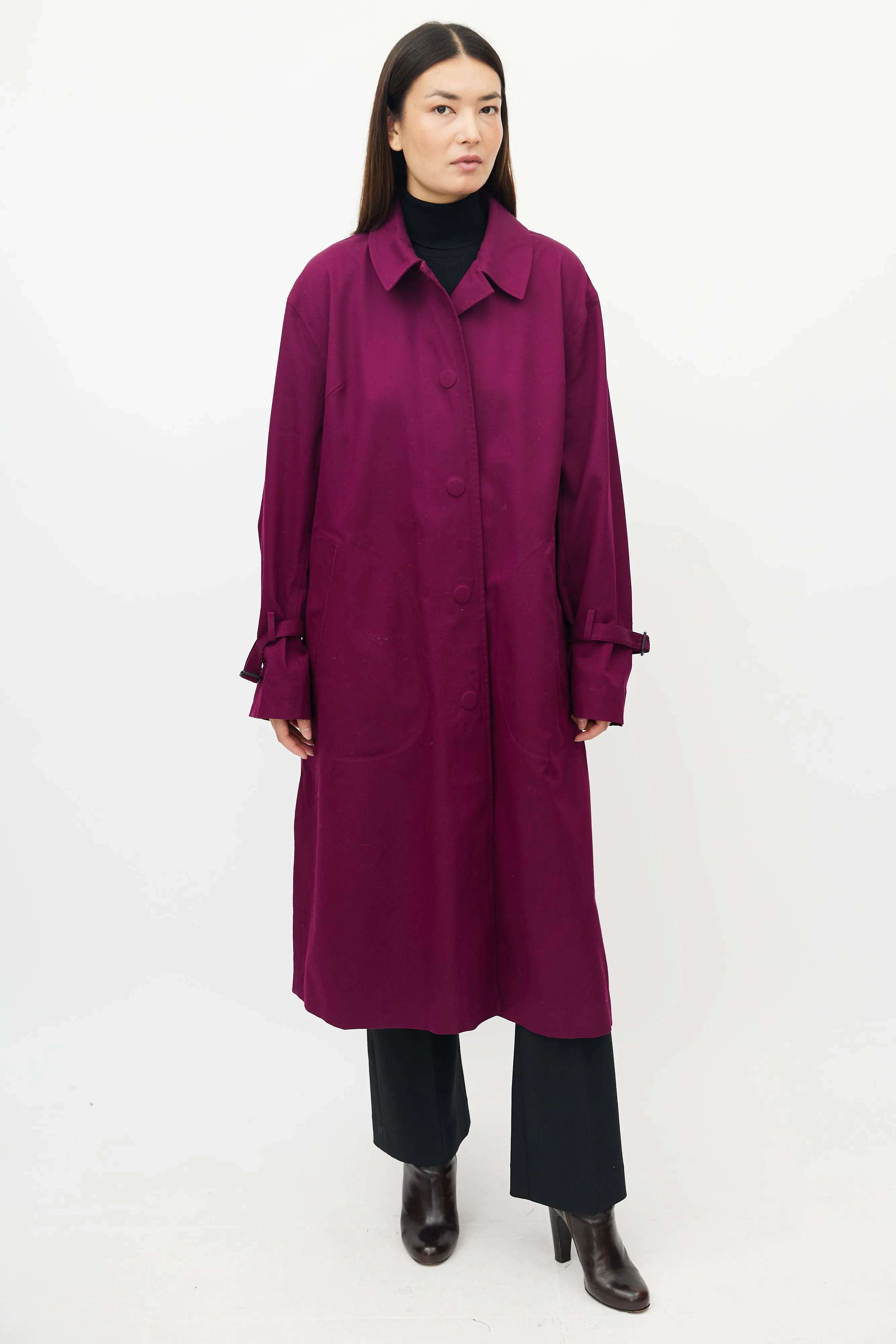 X Lululemon Purple Mesh Trench Coat