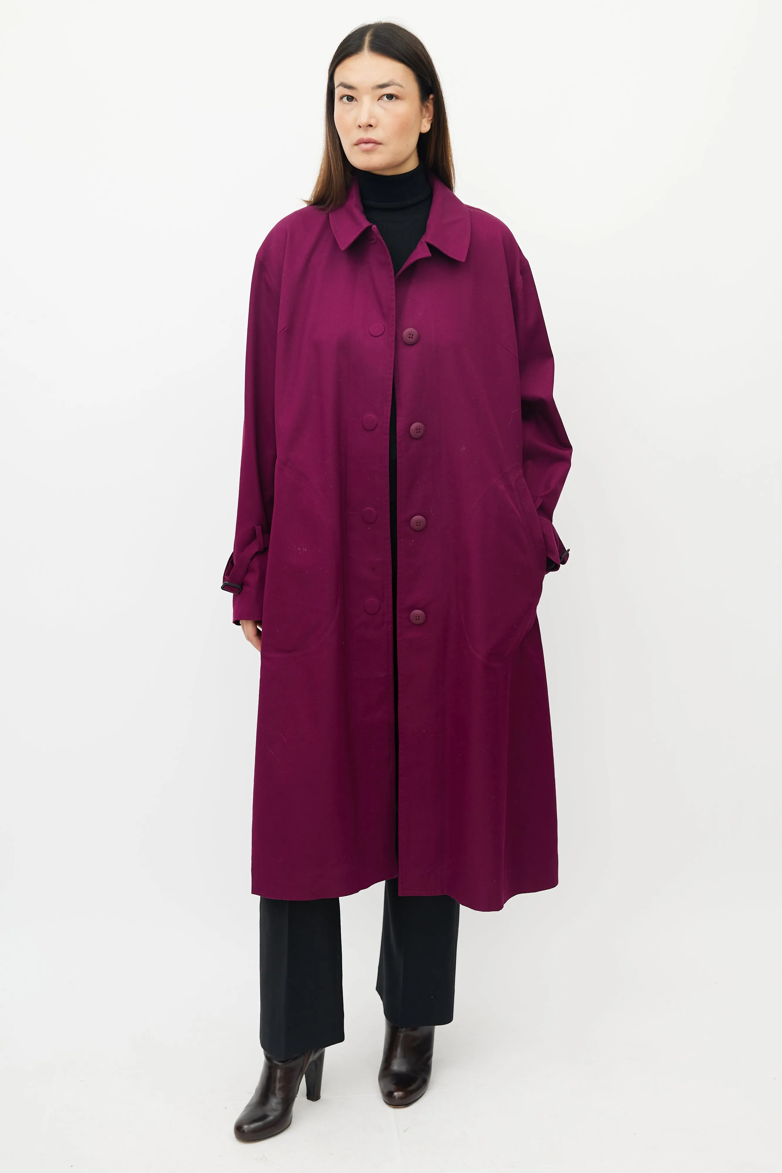 X Lululemon Purple Mesh Trench Coat