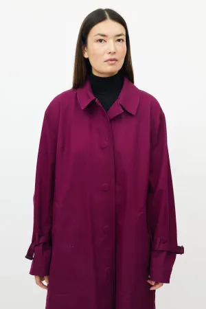 X Lululemon Purple Mesh Trench Coat